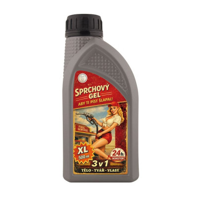 Sprchový gel XL 500 ml - Retro 3v1 červený