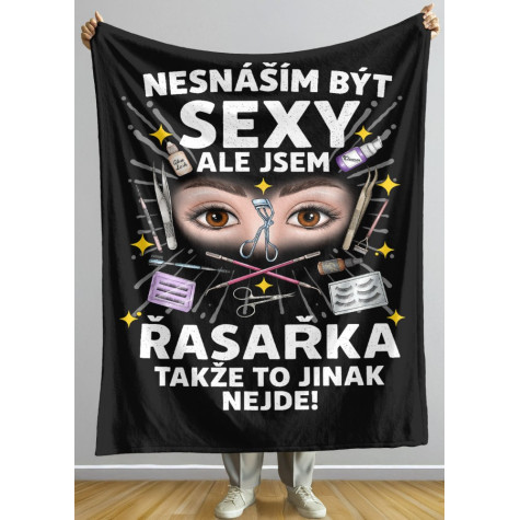 Deka 200 x 140 cm - Sexy řasařka ~ 2