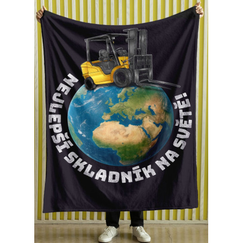 Deka 200 x 140 cm - Nejlepší skladník - ještěrka ~ 2