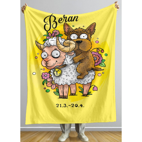 Deka 200 x 140 cm Psí znamení - Beran ~ 2