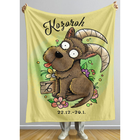 Deka 200 x 140 cm Psí znamení - Kozoroh ~ 2
