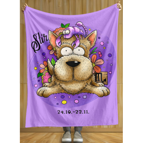 Deka 200 x 140 cm Psí znamení - Štír ~ 2