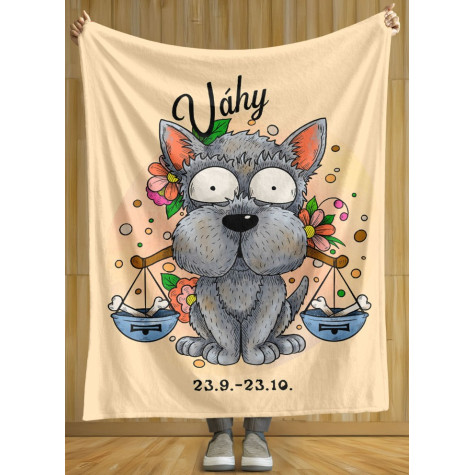 Deka 200 x 140 cm Psí znamení - Váhy ~ 2
