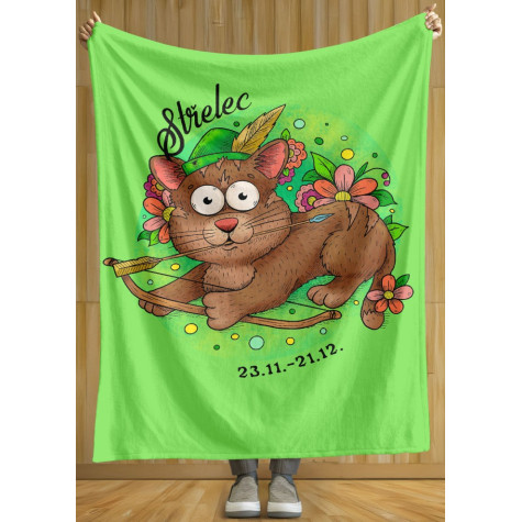 Deka 200 x 140 cm Kočičí znamení - Střelec ~ 2