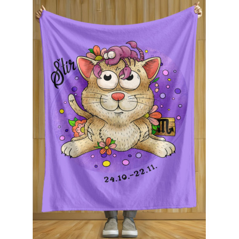 Deka 200 x 140 cm Kočičí znamení - Štír ~ 2