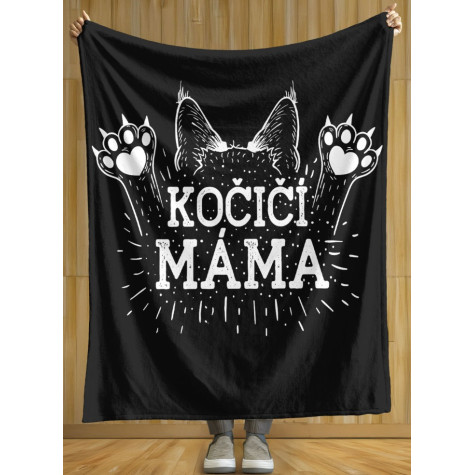 Deka 200 x 140 cm Kočičí máma - tlapky ~ 2