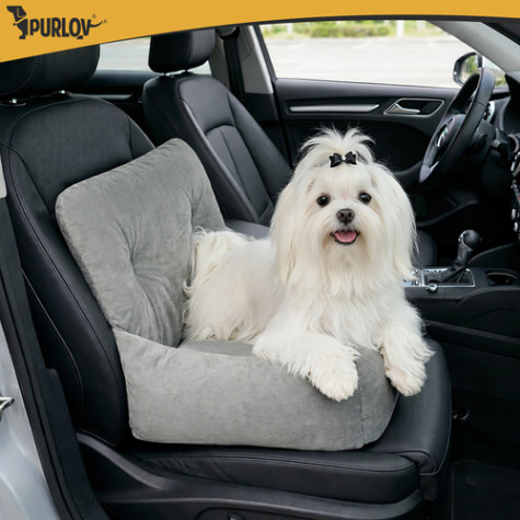 Autosedačka pro psy L 53x42x30cm šedá Purlov 27676 ~ 2