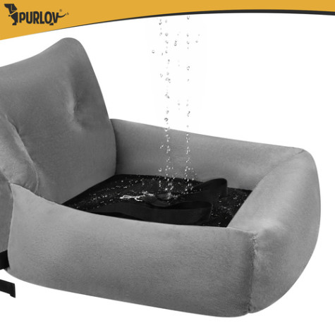 Autosedačka pro psy L 53x42x30cm šedá Purlov 27676 ~ 5