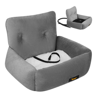 Autosedačka pro psy S 44x35x30cm šedá Purlov 27675