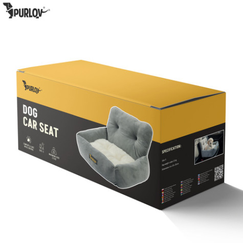 Autosedačka pro psy S 44x35x30cm šedá Purlov 27675 ~ 7