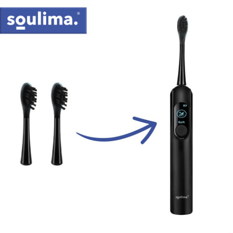 Náhradní hlavice na sonický kartáček 2 ks černé Soulima 26932 ~ 2