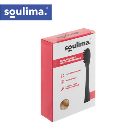 Náhradní hlavice na sonický kartáček 2 ks černé Soulima 26932 ~ 8