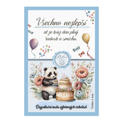 Degustační sada čokolád 6x 25g - Všechno nejlepší