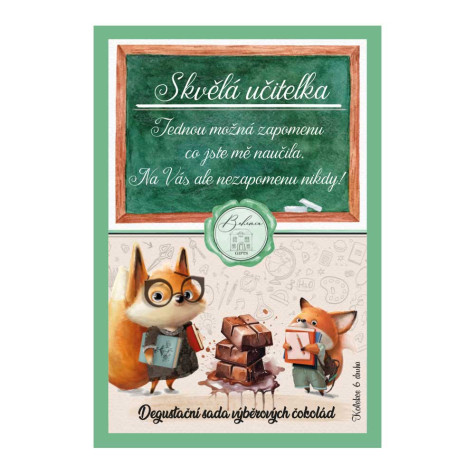 Degustační sada čokolád 6x 25g - Skvělá učitelka ~ 1