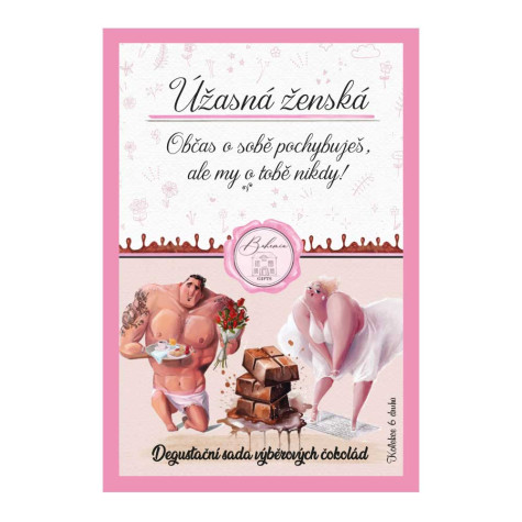 Degustační sada čokolád 6x 25g - Úžasná ženská ~ 1