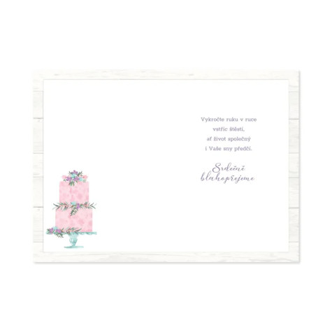 Albi Svatební přání - Fialkový svatební dort ~ 2