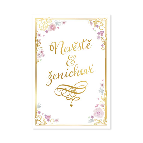 Albi Svatební přání - Květinový rámeček ~ 1