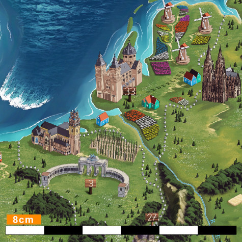 Stírací mapa Evropy XL zlatá ~ 4