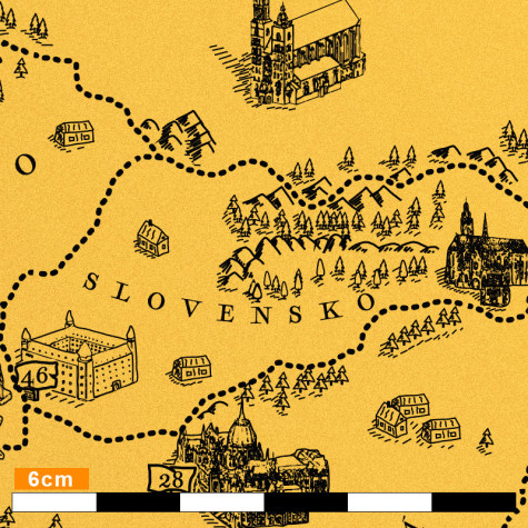 Stírací mapa Evropy XL zlatá ~ 6