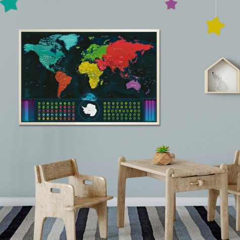 Mapa světa XL svítící ve tmě ~ 2