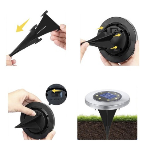 Solární zahradní pozemní LED lampa 12 ks Gardlov 24001 ~ 3