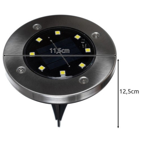 Solární zahradní pozemní LED lampa 12 ks Gardlov 24001 ~ 9