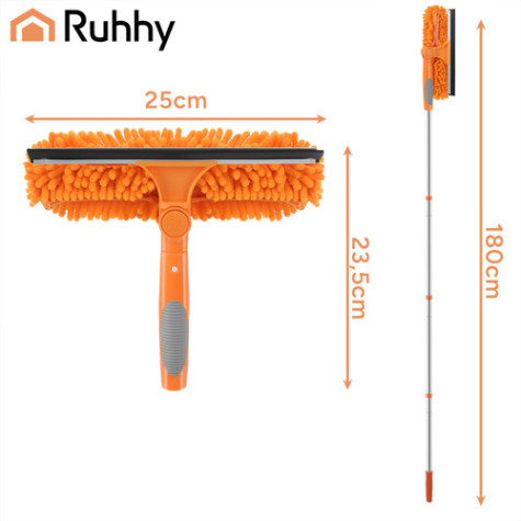 Teleskopická stěrka na okno 180 cm oranžová Ruhhy 27685 ~ 9
