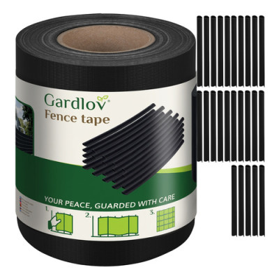 Sada stínící fólie na plot 0,19x35m 450g/m2 černá Gardlov 23698