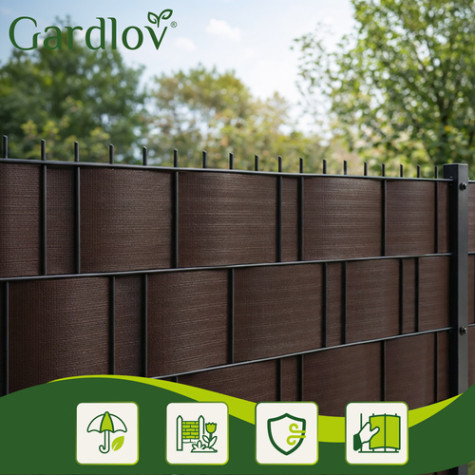 Sada stínící fólie na plot 0,19x35m 450g/m2 hnědá Gardlov 23702 ~ 2