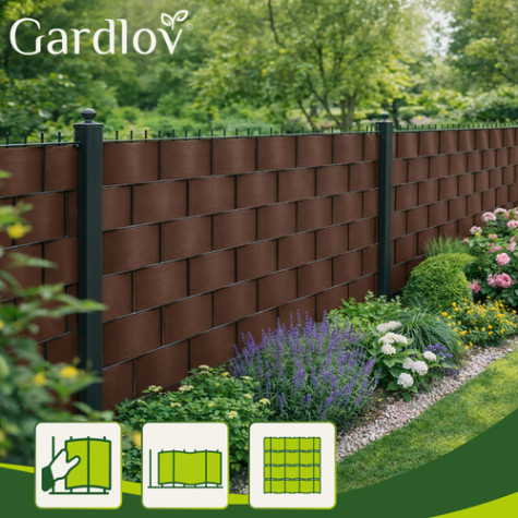 Sada stínící fólie na plot 0,19x35m 450g/m2 hnědá Gardlov 23702 ~ 3