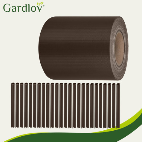 Sada stínící fólie na plot 0,19x35m 450g/m2 hnědá Gardlov 23702 ~ 4