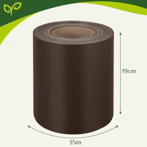 Sada stínící fólie na plot 0,19x35m 450g/m2 hnědá Gardlov 23702 ~ 9