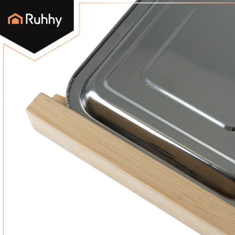 Bambusové prkénko s výsuvnými nádobami Ruhhy 25707 ~ 5