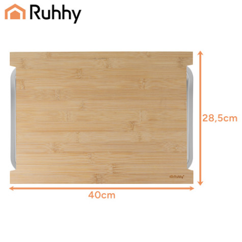 Bambusové prkénko s výsuvnými nádobami Ruhhy 25707 ~ 8