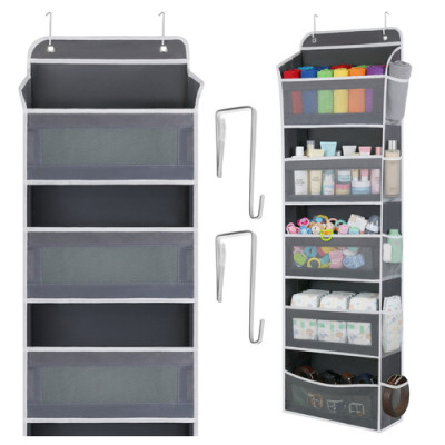 Závěsný organizér na dvěře 142x40x17cm šedý Ruhhy 27606