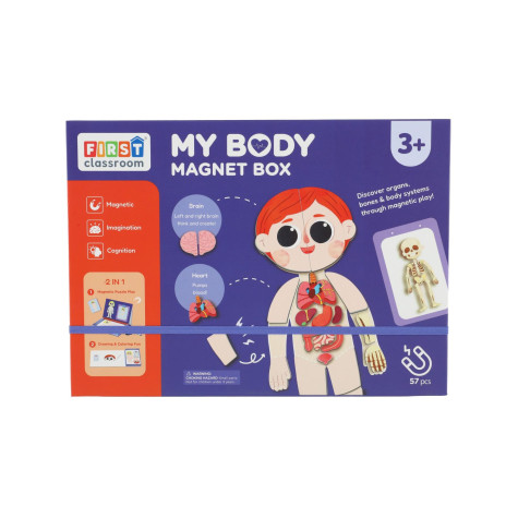 Skládačka magnetická krabička Tělo člověka 57 ks ~ 6