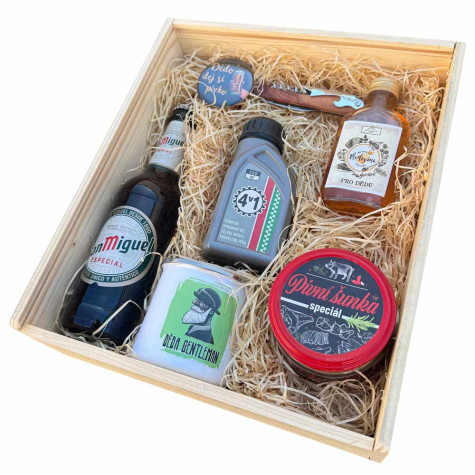 Dárková dřevěná bedna - Pro dědečka - velká ~ 2