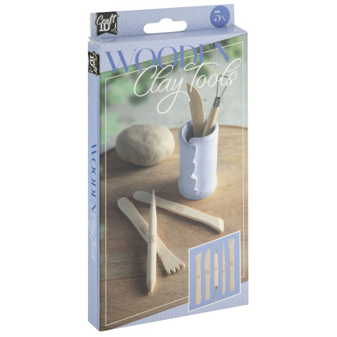 Craft ID Dřevěné nástroje na modelování hlíny 5 ks ~ 1