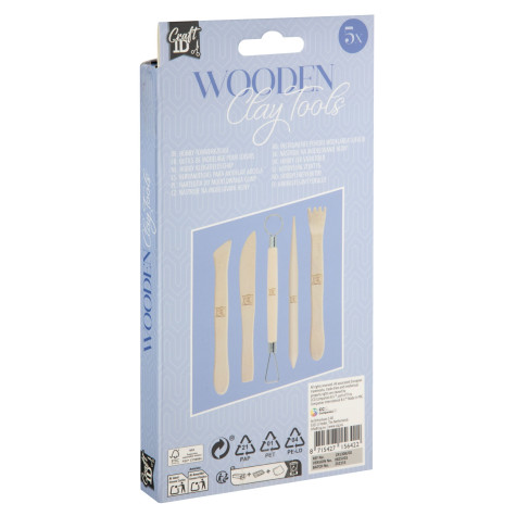 Craft ID Dřevěné nástroje na modelování hlíny 5 ks ~ 2