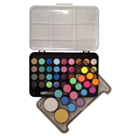 Nassau Akvarelové barvy Sada 36 barev a štětec ~ 2