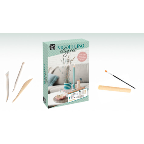 CRAFT ID Modelovací sada z hlíny - váza, miska, svícen ~ 2