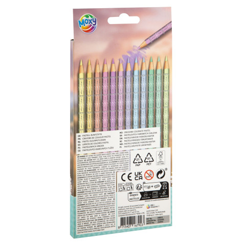 MOXY Barevné pastelové pastelky 12 ks kůň ~ 2