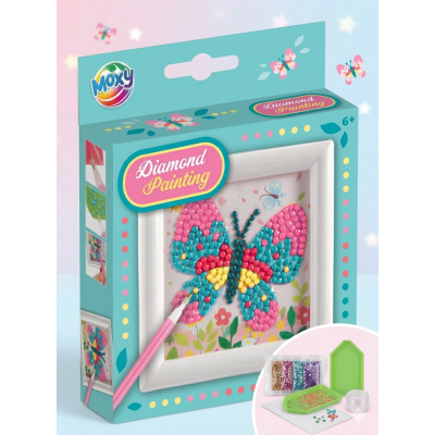 MOXY Diamantové malování sada 9,5x9,5cm - Motýl