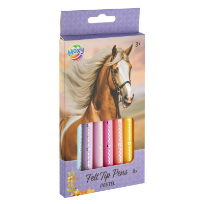 MOXY Pastelové fixy 8 ks kůň