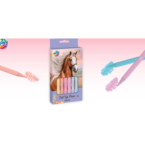 MOXY Pastelové fixy 8 ks kůň ~ 3
