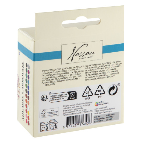Nassau Kulatá akvarelová sada 24 barev ~ 3