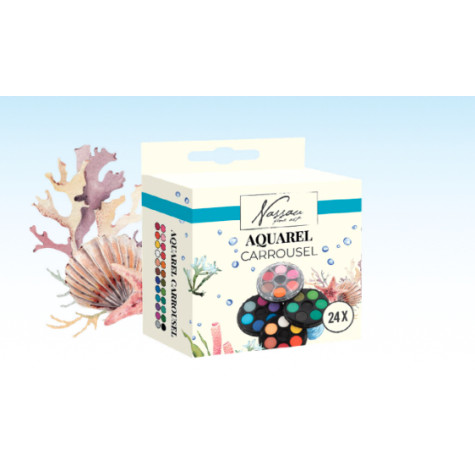 Nassau Kulatá akvarelová sada 24 barev ~ 4