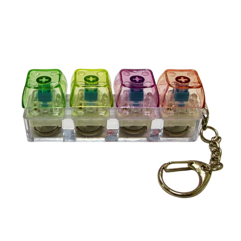 Fidget keyboard LED klávesnice přívěsek na klíče 4 barevná tlačítka ~ 2