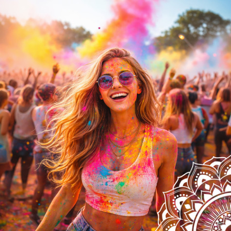 Barevný prášek Sada 6x 100g Holi Cow 27335 ~ 3