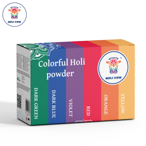 Barevný prášek Sada 6x 100g Holi Cow 27335 ~ 7